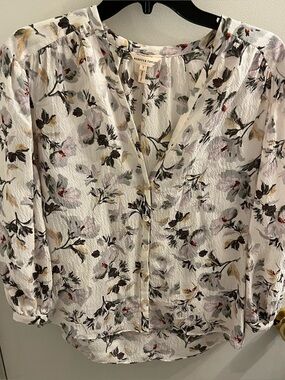 Rebecca Taylor Floral Silk Blouse Size 2